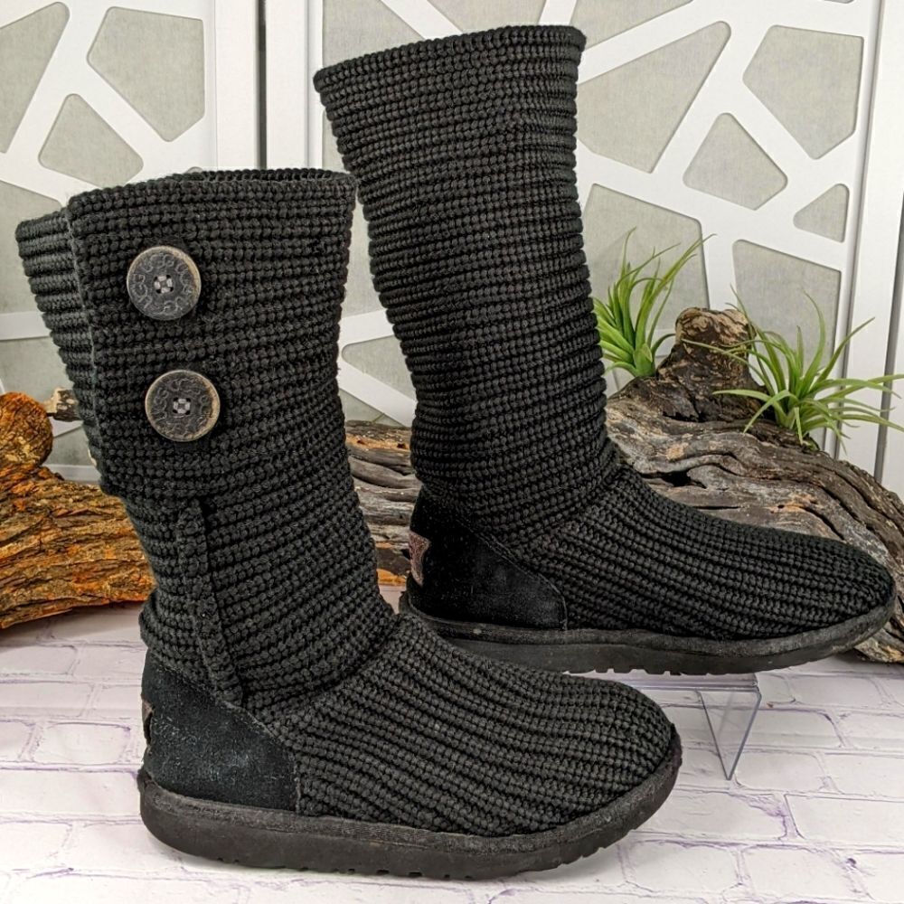 UGG® Classic Cardy Button Detailed Knit Boots